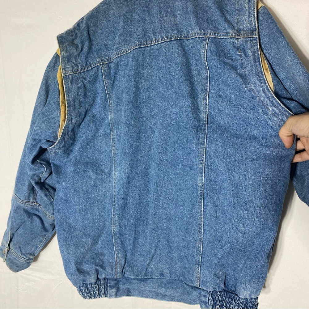 Vintage 80s Blue Jean Oversized Denim Jacket M Dadcore Streetwear Festival Retro - Picture 8 of 15